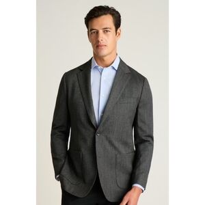 NWOT Bonobos Jetsetter Unconstructed Italian wool slim fit charcoal blazer
